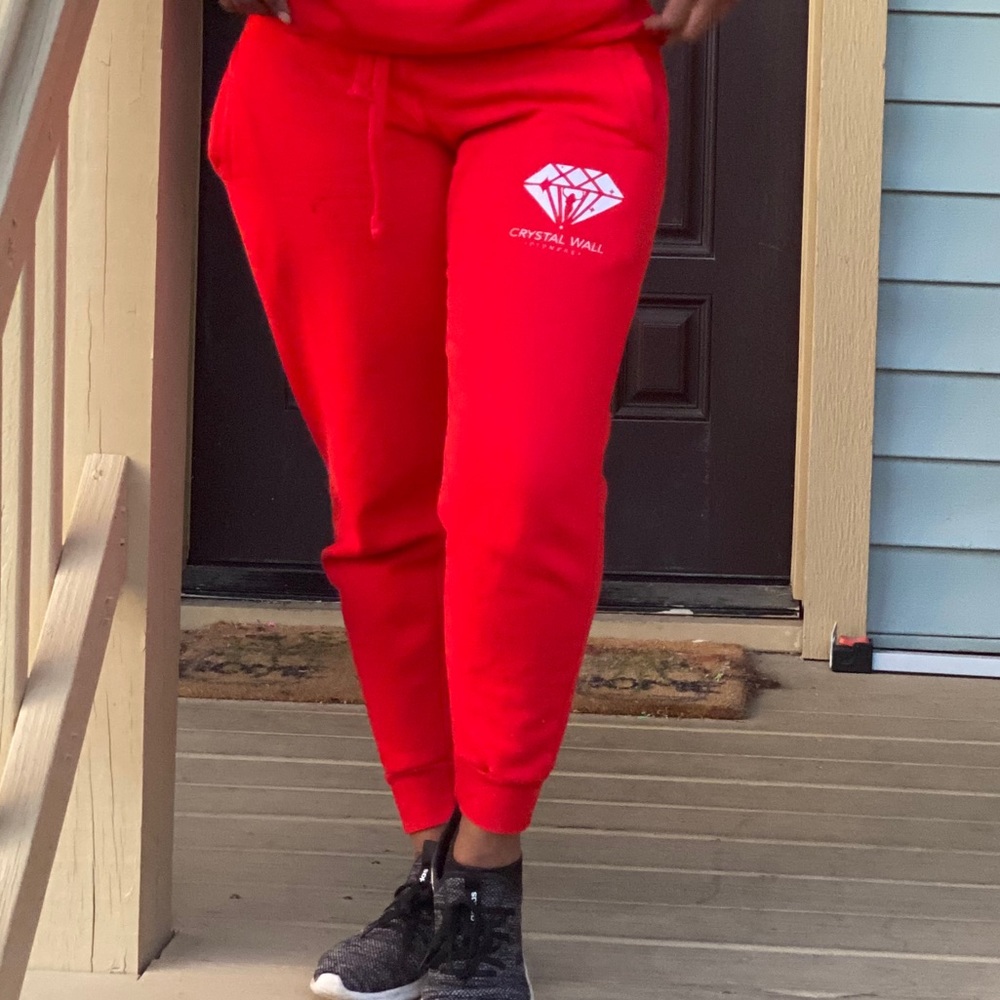 Red and White CWF Logo Sweatpants